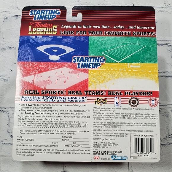 💙NIB Vintage 1997 Sugar Ray Leonard Timeless Legends - Picture 2 of 2